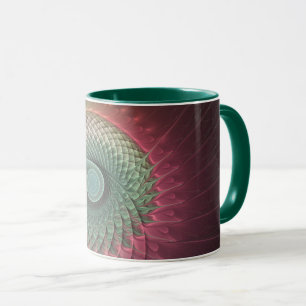Abstrakt Snigel Colorful Modern Fractal Art Mugg