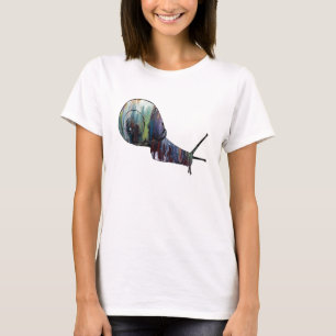 Abstrakt snigelsilhouette t shirt