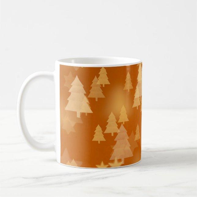 Abstrakt snöflingor. 2d illustration. Jul Kaffemugg (Vänster)
