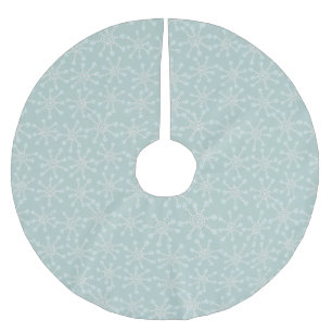 Abstrakt Snöflingor Julgransmatta Borstad Polyester