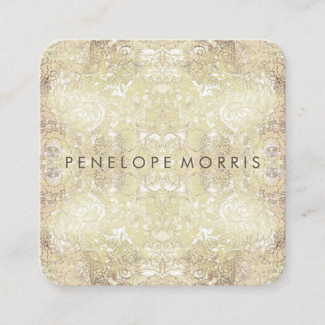 Abstrakt Snöre: Titta på Beauty Stylist Fyrkantigt Visitkort (Framsida)