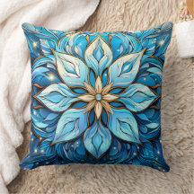 Abstrakt Snowflake Dekorativ kudde