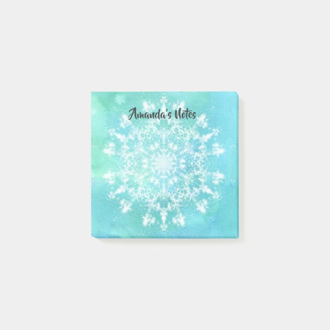 Abstrakt Snowflake Post-it Block (Framsida)