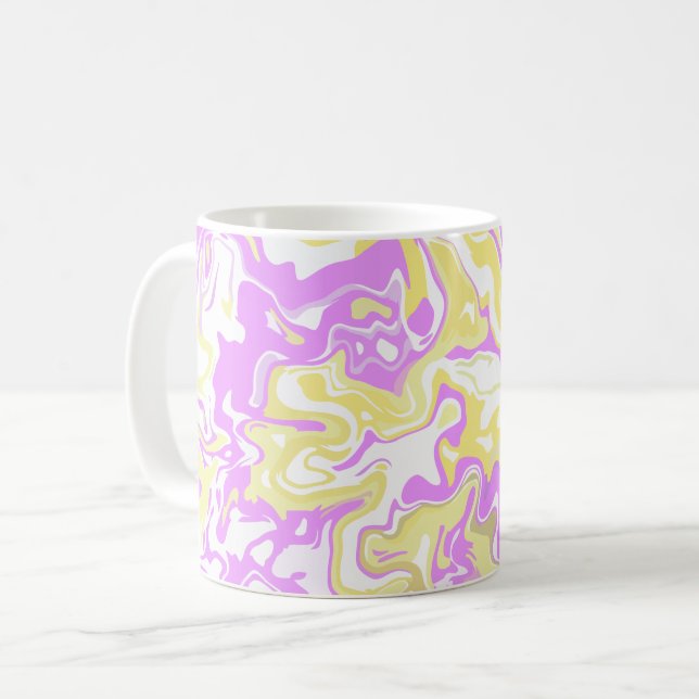 Abstrakt Snurra bilder med Pastel Färg Kaffemugg (Framsida vänster)