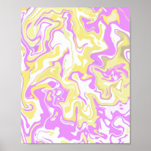 Abstrakt Snurra bilder med Pastel Färg Poster