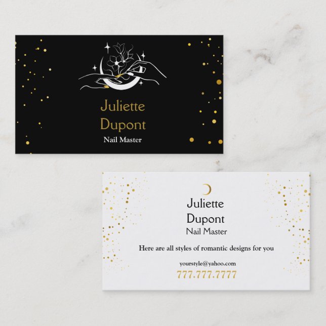 Abstrakt snyggt mönster, mankyrket buss visitkort (Fram/baksida)