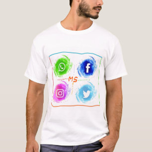 abstrakt-social-media-vattenfärgikoner-set_1055-4 t shirt