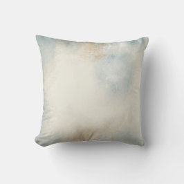Abstrakt Soft Blue Cream Contemporary Kudde