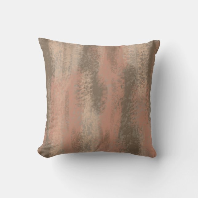 Abstrakt Soft Hues Brown  Beige Kudde (Framsida)