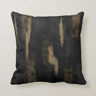 Abstrakt Soft Hues Deep Charcol & Guld Kudde