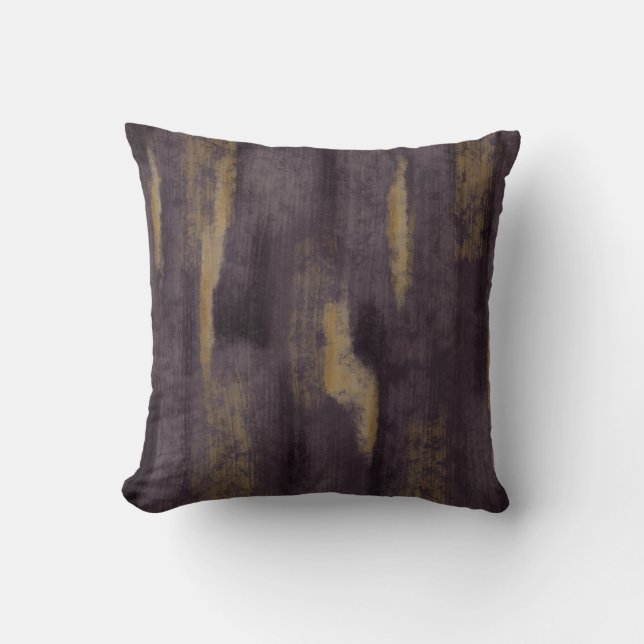 Abstrakt Soft Hues Deep Plum & Guld Dekorativ kudd Kudde (Framsida)