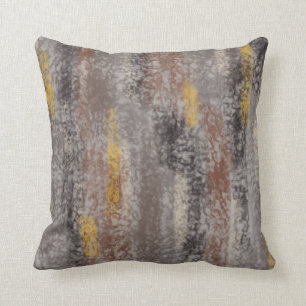 Abstrakt Soft Hues Grått Beige Cocoa Ochre Kudde