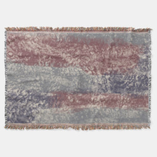 Abstrakt Soft Hues Grått Beige Dusty Ro & Lila Filt