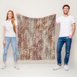 Abstrakt Soft Hues Grått Beige Vin & Chocolate Fleecefilt