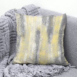 Abstrakt Soft Hues Grått Gult Kudde