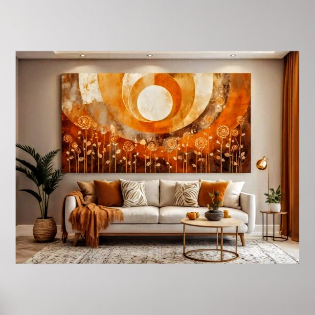 Abstrakt Sol #3, väggkonst (Framsidan)