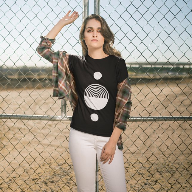 Abstrakt Sol Circle T Shirt (Skapare uppladdad)