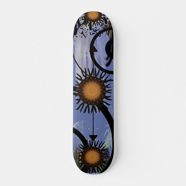 Abstrakt Sol Skateboard Bräda 19,5 Cm (Framsida)