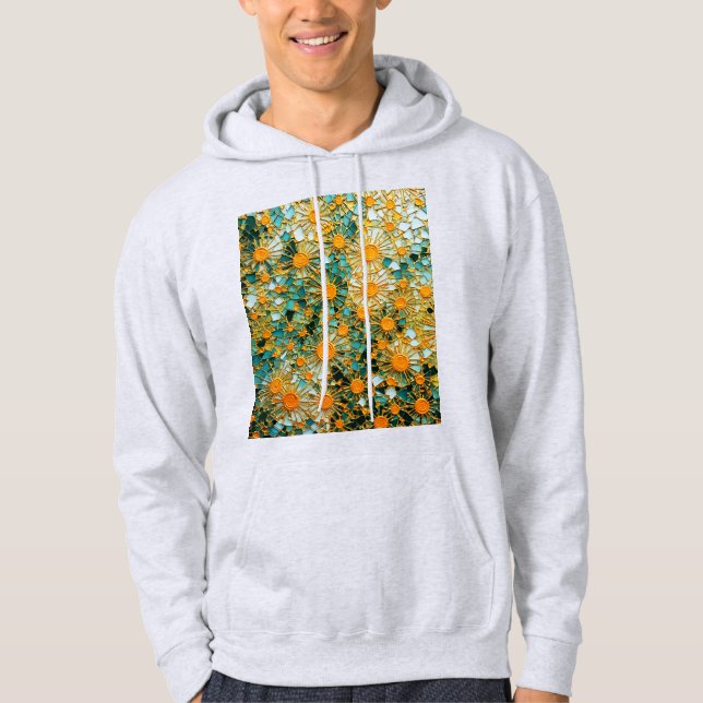Abstrakt Solblommor 102 Hoodie (Framsida)