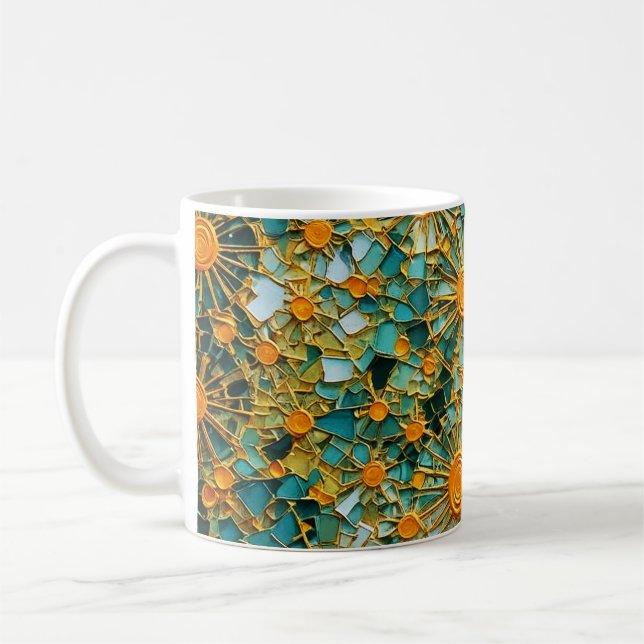 Abstrakt Solblommor 102 Kaffemugg (Vänster)