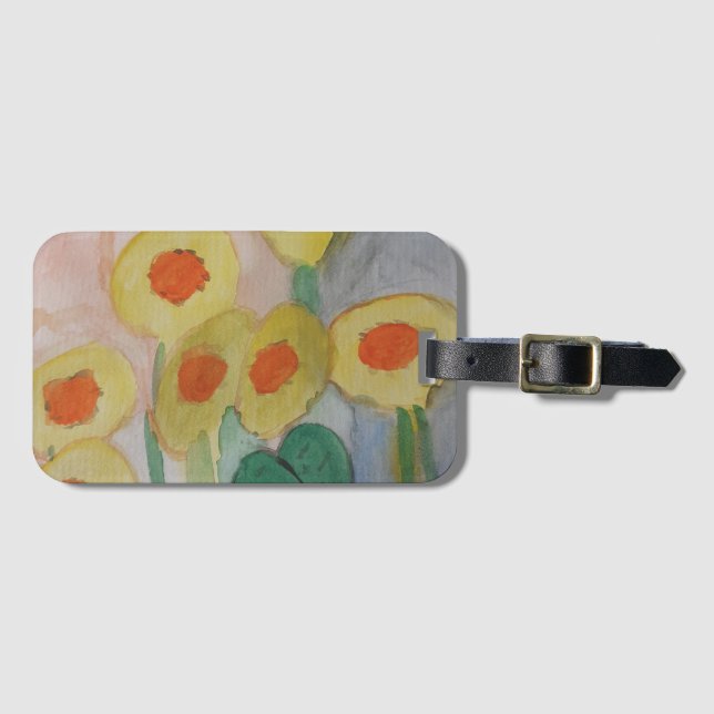 Abstrakt Solblommor Bagagebricka (Framsida horisontal)