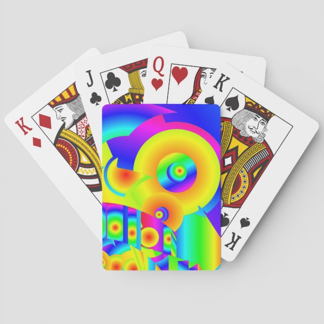 Abstrakt Solblommor Casinokort (Baksidan)