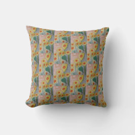 Abstrakt Solblommor Cushion Kudde