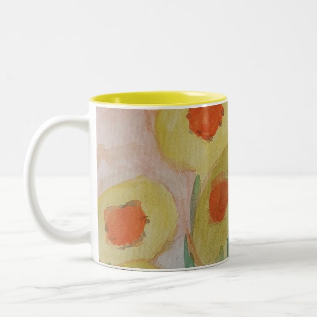 Abstrakt Solblommor Mugg (Vänster)