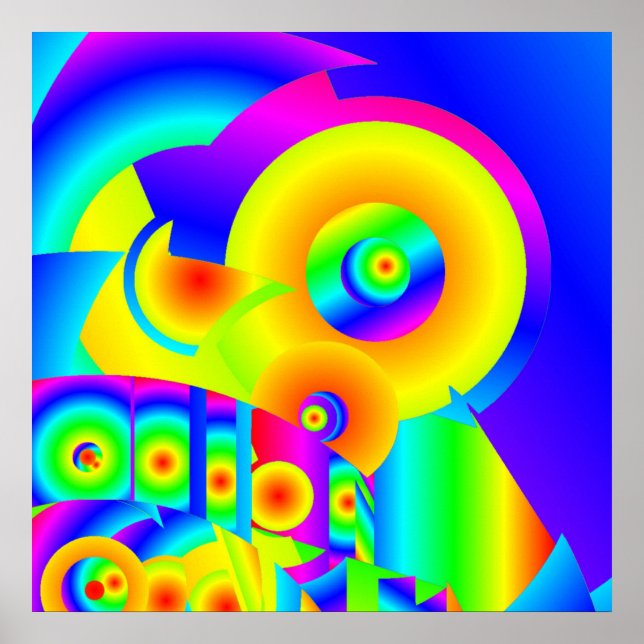 Abstrakt Solblommor Poster (Framsidan)