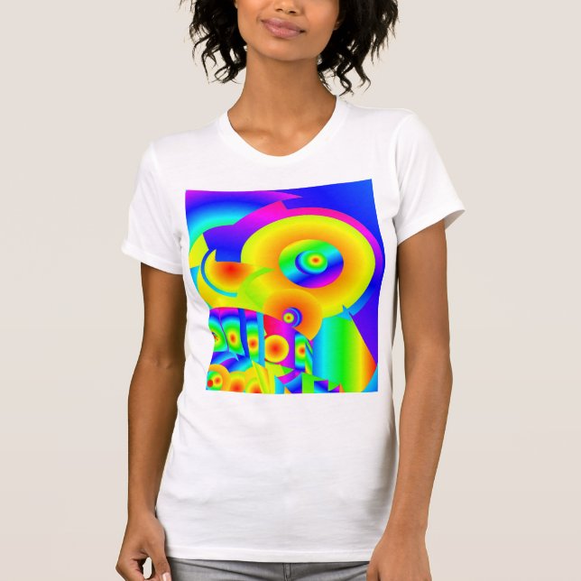 Abstrakt Solblommor T Shirt (Framsida)