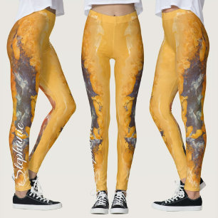 Abstrakt Solnedgång 0612 Leggings