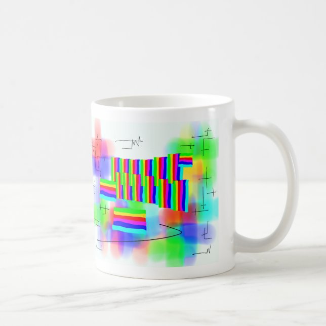 abstrakt solnedgång kaffemugg (Höger)