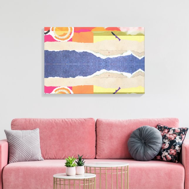 abstrakt solnedgång och strand design väggkonst canvastryck (Insitu (Vardagsrum))