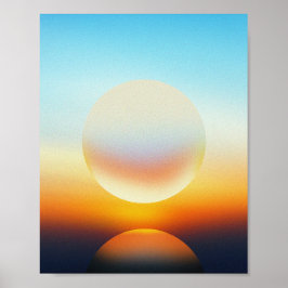Abstrakt solnedgångssfär illustration Väggkonst