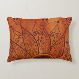 Abstrakt Solros Mönster Prydnadskudde