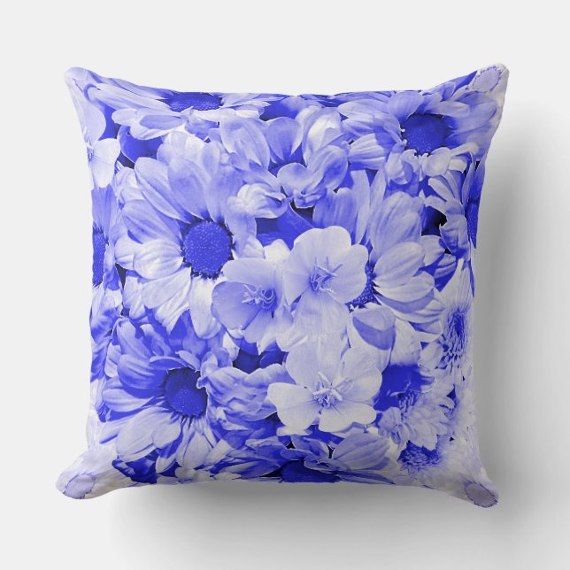 Abstrakt Solrosfärgsutskrift Blommigt  Kudde (Framsida)