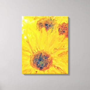Abstrakt solrosor, solros, blommor, solros canvastryck