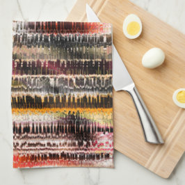 Abstrakt som är uppdelad på skivad papper kökshandduk