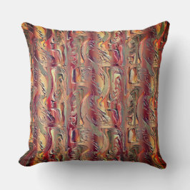 Abstrakt som bärs i lax- och rödgradient kudde