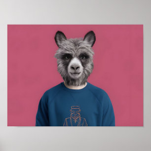 Abstrakt som illustrerar minimalistiskt Porträtt Poster