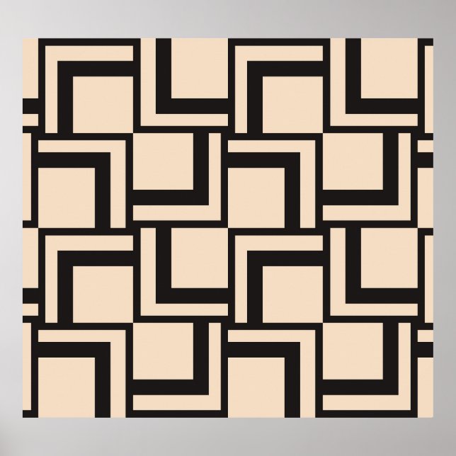 Abstrakt sömlös geometrisk mönster poster (Framsidan)