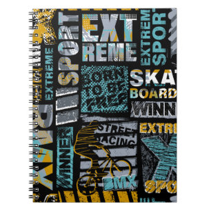 Abstrakt sömlös grunge mönster. Urban stil, läge Anteckningsbok