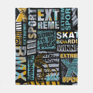 Abstrakt sömlös grunge mönster. Urban stil, läge Fleecefilt