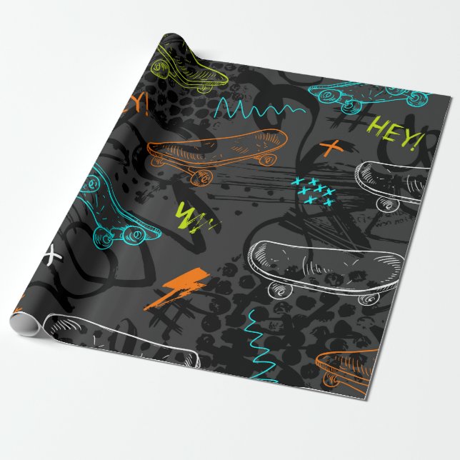 Abstrakt sömlös grunge mönster. Urban stil, läge Presentpapper (Utrullad)