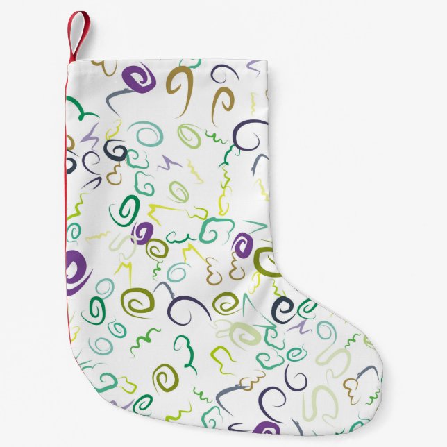 Abstrakt sömlös handdator mönster, konst, b liten julstrumpa (Framsidan)