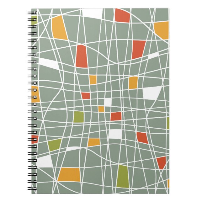 Abstrakt sömlös: Modern Mönster-design. Anteckningsbok (Framsidan)