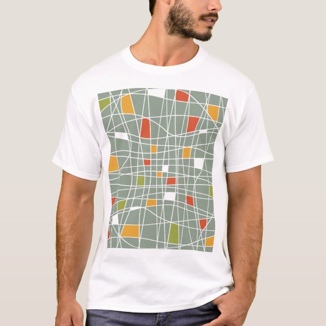 Abstrakt sömlös: Modern Mönster-design. T Shirt (Framsida)