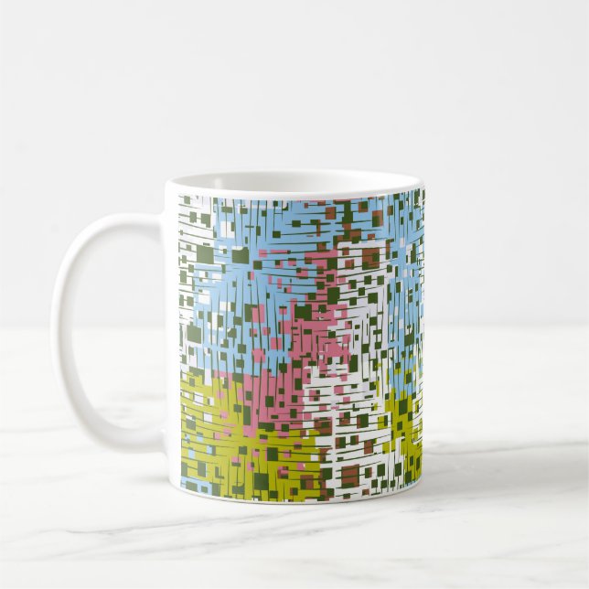 Abstrakt sömlös mönster. Färgämnen i vår la Kaffemugg (Vänster)