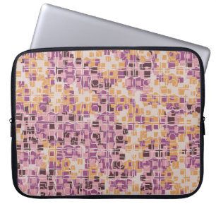 Abstrakt sömlös mönster. Kaotiska rundade kvadrate Laptop Fodral