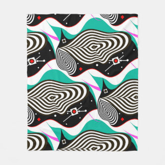 Abstrakt Sömlös Mönster Kreativ Design Fleecefilt